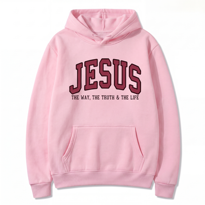 Jesus The Way The Truth and The Life Varsity Hoodie